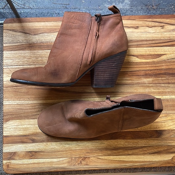 Cole Haan brown suede leather heeled booties - 11 - Picture 4 of 5